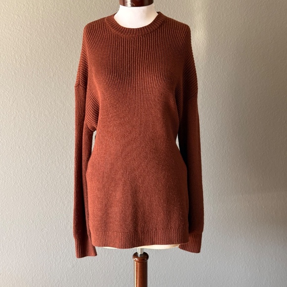 Danielle Bernstein NWT Brown Oversized Sweater Sz S/M Cabincore fisherman Fall - Picture 8 of 8